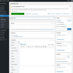 Page screenshot: Trips → Add New Trip