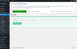 Page screenshot: WP Travel → Downloads