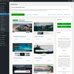 Page screenshot: WP Travel → Marketplace