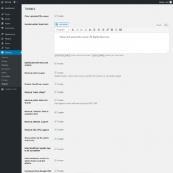 Page screenshot: Settings &rarr; Tweaks