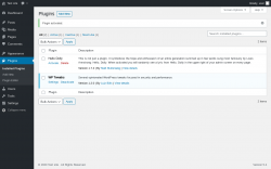 Page screenshot: Plugins &lsaquo; Test site &mdash; WordPress