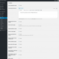 Page screenshot: Settings &rarr; Tweaks
