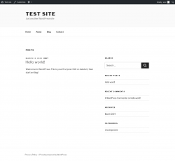 Page screenshot: Test site &ndash; Just another WordPress site