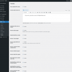Page screenshot: Settings &rarr; Tweaks