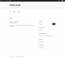 Page screenshot: Test site &ndash; Just another WordPress site