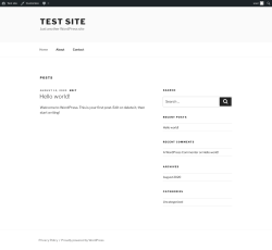 Page screenshot: Test site &ndash; Just another WordPress site
