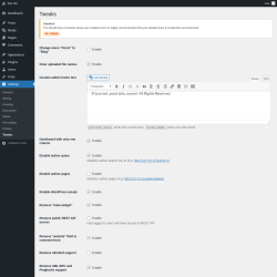 Page screenshot: Settings &rarr; Tweaks