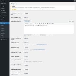 Page screenshot: Settings &rarr; Tweaks