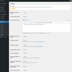 Page screenshot: Settings &rarr; Tweaks
