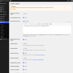 Page screenshot: Settings &rarr; Tweaks