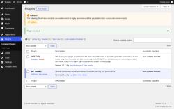 Page screenshot: Plugins &lsaquo; Test site &mdash; WordPress