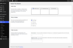 Page screenshot: Settings &rarr; Tweet This Button