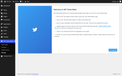 Page screenshot: WP Tweet Walls &rarr; Settings