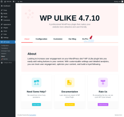 Page screenshot: About ‹ Test site — WordPress