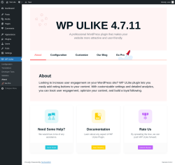 Page screenshot: WP ULike → About