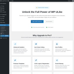 Page screenshot: WP ULike &rarr; 
					
					Go Pro
					Upgrade
				