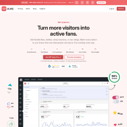 Page screenshot: WP ULike &rarr; Go Pro