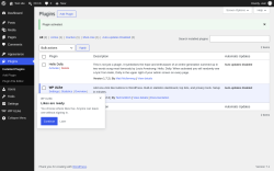 Page screenshot: Plugins &lsaquo; Test site &mdash; WordPress