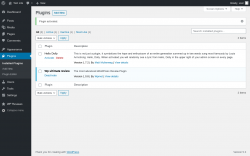 Page screenshot: Plugins &lsaquo; Test site &mdash; WordPress