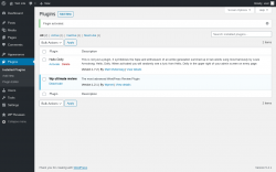 Page screenshot: Plugins &lsaquo; Test site &mdash; WordPress