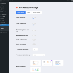 Page screenshot: WP Reviews &rarr; Settings