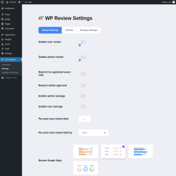 Page screenshot: WP Reviews &rarr; Settings