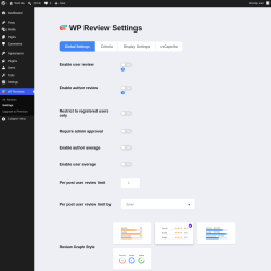 Page screenshot: WP Reviews &rarr; Settings