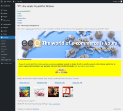 Page screenshot: Settings &rarr; Ultra simple Cart