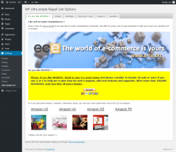 Page screenshot: Settings &rarr; Ultra simple Cart