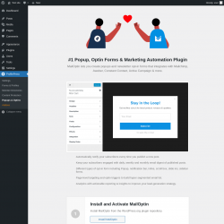 Page screenshot: ProfilePress → Popups & Optins