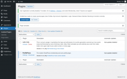 Page screenshot: Plugins ‹ Test site — WordPress