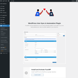 Page screenshot: ProfilePress &rarr; User Sync&nbsp;NEW