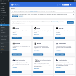 Page screenshot: ProfilePress &rarr; Addons