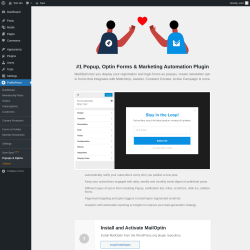 Page screenshot: ProfilePress → Popups & Optins