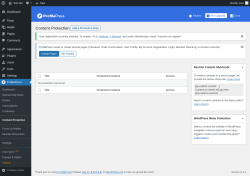 Page screenshot: ProfilePress &rarr; Content Protection