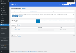 Page screenshot: ProfilePress &rarr; Forms & Profiles