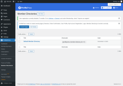 Page screenshot: ProfilePress → Member Directories