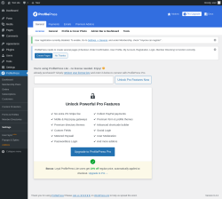 Page screenshot: ProfilePress &rarr; Settings