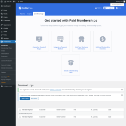 Page screenshot: ProfilePress &rarr; 
                        Download Logs                    