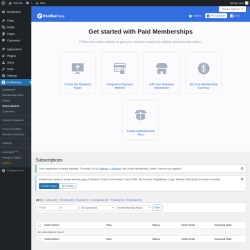Page screenshot: ProfilePress &rarr; Subscriptions