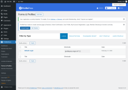 Page screenshot: ProfilePress &rarr; Forms & Profiles