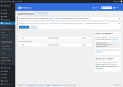 Page screenshot: ProfilePress → Content Protection