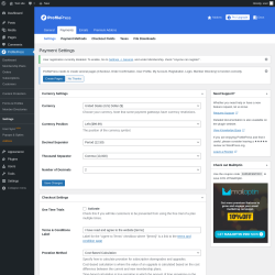 Page screenshot: ProfilePress &rarr; Settings &rarr; 
                        Payments                    