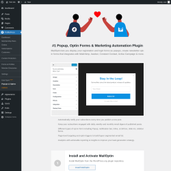 Page screenshot: ProfilePress &rarr; Popups & Optins
