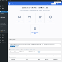 Page screenshot: ProfilePress &rarr; Subscriptions