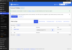 Page screenshot: ProfilePress &rarr; Forms & Profiles