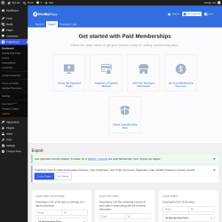 Page screenshot: ProfilePress &rarr; 
                        Export                    
