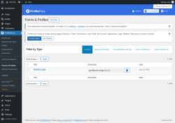 Page screenshot: ProfilePress → Forms & Profiles
