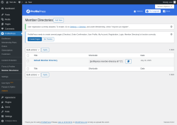 Page screenshot: ProfilePress → Member Directories