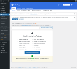 Page screenshot: ProfilePress → Settings